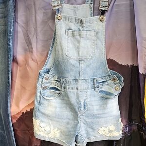 True Craft Light Blue Kids Denim Overalls